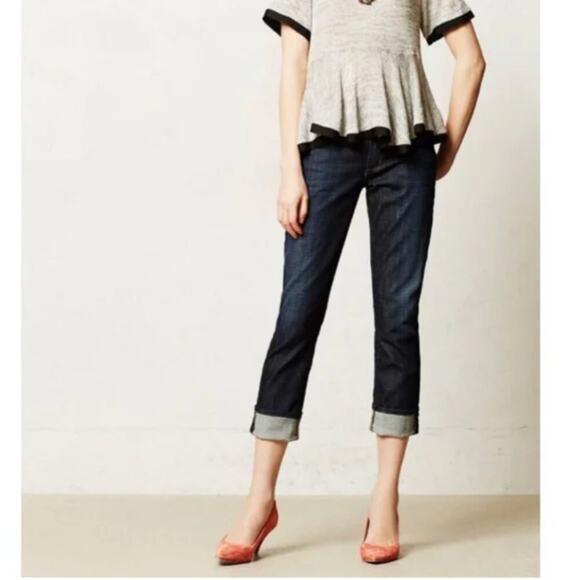 Citizens of Humanity Phoebe Crop Dark Wash Jeans - Picture 1 of 7